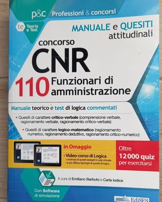 libro quesiti attitudinali concorso CNR funzionari
