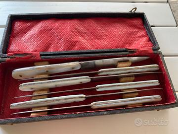 Set coltelli da collezione in madreperla 1890