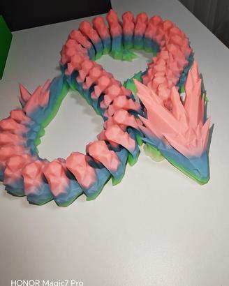 Drago stampato 3D, giocattolo snodato Dragon, drag