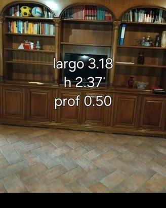 mobile salone con libreria 