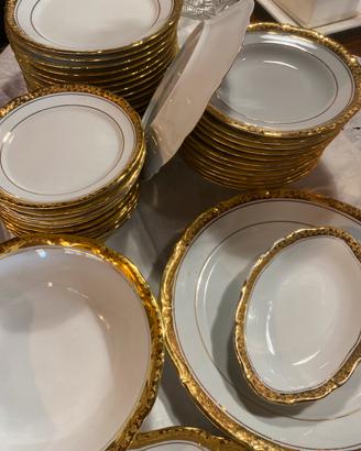 Servizuo piatti lumoges fascia oro