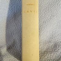 libro di Giacomo Leopardi, I canti, anno 1935