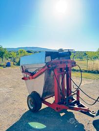 Carrello/vasca acciaio inox per nocciole