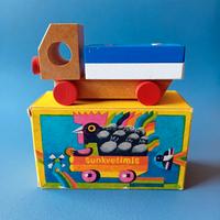 Autocarro giocattolo in legno Urss anni '70 / '80