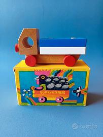 Autocarro giocattolo in legno Urss anni '70 / '80