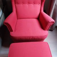 Poltrona ikea Strandmon rossa edizione limitata 