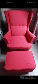 Poltrona ikea Strandmon rossa edizione limitata 