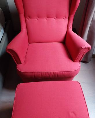 Poltrona ikea Strandmon rossa edizione limitata 