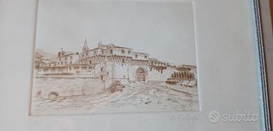 Quadro di A. Filippi 'Pietrasanta-fuori la porta