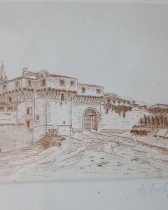 Quadro di A. Filippi 'Pietrasanta-fuori la porta