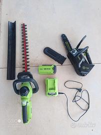 motosega e tagliasiepi a batteria
