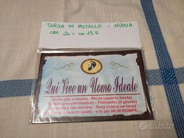 Targhetta Uomo Ideale
