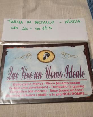 Targhetta Uomo Ideale