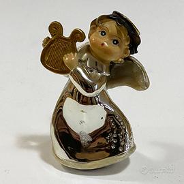 Angelo Angioletto con Arpa Decorativo Soprammobile