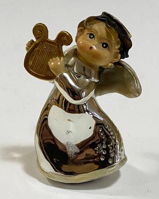 Angelo Angioletto con Arpa Decorativo Soprammobile