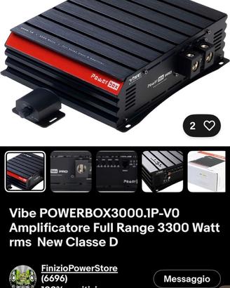 Amplificatore full range vibe 3300w