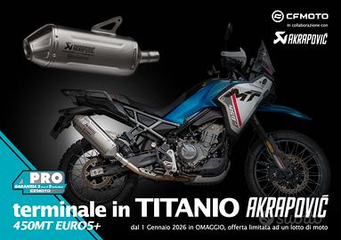 Cf Moto 450MT Scarico Akrapovich 2026
