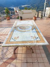tavolo giardino mosaico