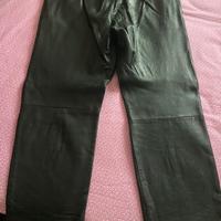 2 Pantaloni in vera pelle nera vintage tg 44 e 46