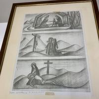 MARIBELLI ORIGINALE quadro nascita morte Cristo