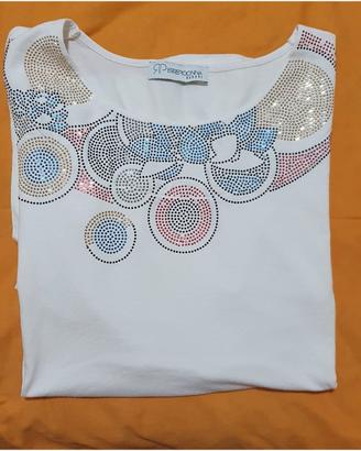 T-shirt Errepi  con Scollo Gioiello 