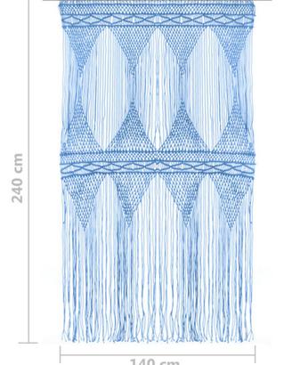 Tenda Macramè Blu 140x240 cm