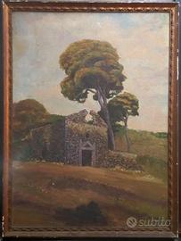 Vincenzo funiciello Ischia olio su tavola