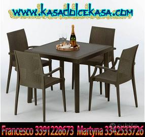 SET TAVOLI E SEDIE RATTAN 99