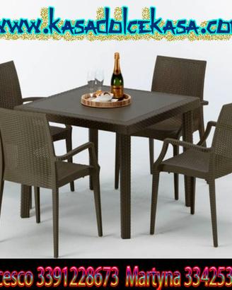 SET TAVOLI E SEDIE RATTAN 99