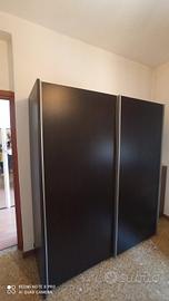 Armadio ante scorrevoli wengé 180x210