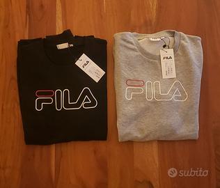 Felpa FILA senza cappuccio Taglia L Nera e Grigia