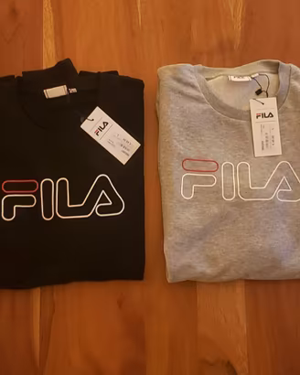 Felpa FILA senza cappuccio Taglia L Nera e Grigia