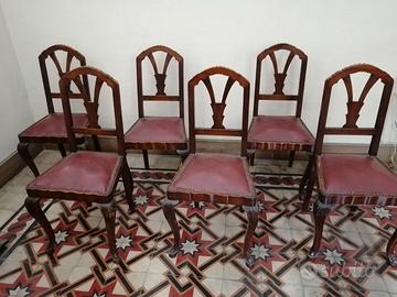 Sedie Antiche Old English Chippendale anni 40 50