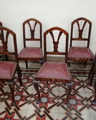 Sedie Antiche Old English Chippendale anni 40 50