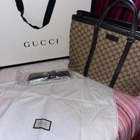 Borsa gucci GG canvas tote plus