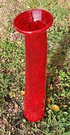Vaso in vetro rosso