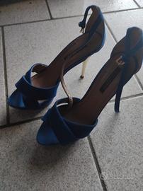 sandali donna eleganti blu 