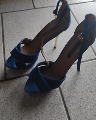 sandali donna eleganti blu 