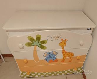 Cassettiera/Fasciatoio Pali Savana, Made in Ital