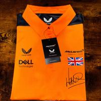 Polo Mclaren Lando Norris Campione autografata 