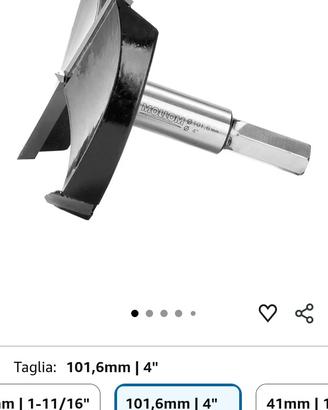 fresa a farfalla 101,6mm per trapano