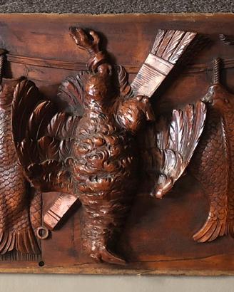 Coppia di Pannelli Antichi Intagliati in Legno