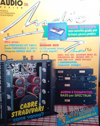 Rivista AUDIO REVIEW n° 36 del 1985