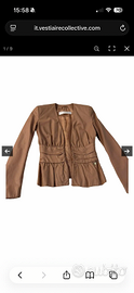 Giacca pelle Elisabetta franchi 42