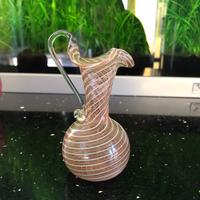 Caraffa mini in vetro di Murano con oro