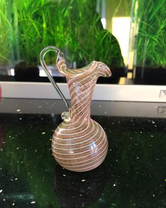 Caraffa mini in vetro di Murano con oro