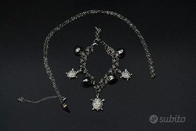 Collana in onice MARLÙ + Bracciale Charm fortuna