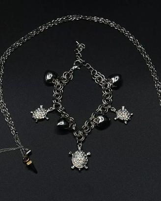 Collana in onice MARLÙ + Bracciale Charm fortuna