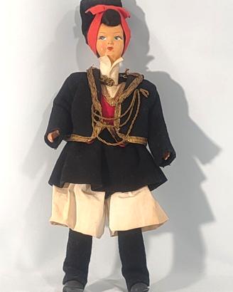 BAMBOLA tipo LENCI COSTUME SARDO ANNI 50 VINTAGE