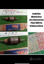 Indotto motorino avviamento Fiat 500 1s Autobianch